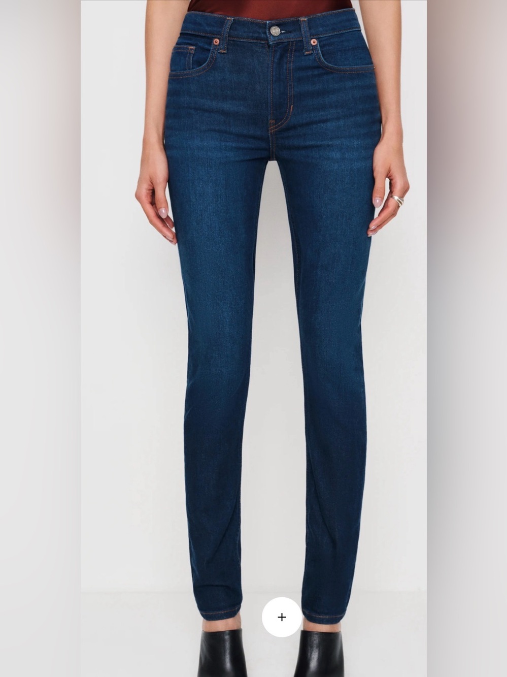 Reformation Christina Mid Rise Super Stretch Skinny Jeans - 27